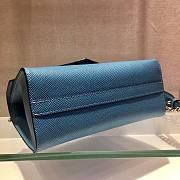 Prada Saffiano Leather Monochrome Bag In Blue 1BD127 Size 21x14x10cm - 2