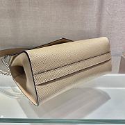 Prada Saffiano Leather Monochrome Bag In Beige 1BD127 Size 21x14x10cm - 6