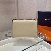 Prada Saffiano Leather Monochrome Bag In Beige 1BD127 Size 21x14x10cm - 2