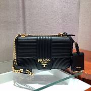 Prada Diagramme In Black Leather 1BD108 Size 24x14x6cm - 6
