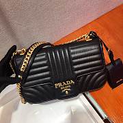 Prada Diagramme In Black Leather 1BD108 Size 24x14x6cm - 4