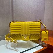 Prada Diagramme In Yellow Leather 1BD108 Size 24x14x6cm - 1
