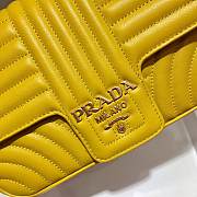Prada Diagramme In Yellow Leather 1BD108 Size 24x14x6cm - 6
