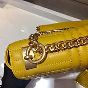Prada Diagramme In Yellow Leather 1BD108 Size 24x14x6cm - 4