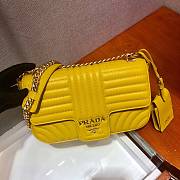 Prada Diagramme In Yellow Leather 1BD108 Size 24x14x6cm - 3