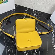 Prada Identity Shoulder Bag In Yellow Nylon 1BD263 Size 21x16x6.5cm - 2