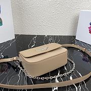 Prada Identity Shoulder Bag In Beige Nylon 1BD263 Size 21x16x6.5cm - 5