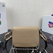 Prada Identity Shoulder Bag In Beige Nylon 1BD263 Size 21x16x6.5cm - 4