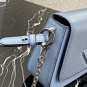 Prada Identity Shoulder Bag In Blue Nylon 1BD263 Size 21x16x6.5cm - 4