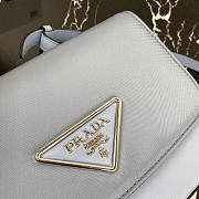 Prada Identity Shoulder Bag In Blue Nylon 1BD263 Size 21x16x6.5cm - 6