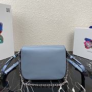 Prada Identity Shoulder Bag In Blue Nylon 1BD263 Size 21x16x6.5cm - 2