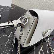 Prada Identity Shoulder Bag In White Nylon 1BD263 Size 21x16x6.5cm - 6