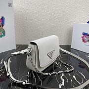 Prada Identity Shoulder Bag In White Nylon 1BD263 Size 21x16x6.5cm - 3