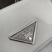 Prada Identity Shoulder Bag In Grey Nylon 1BD263 Size 21x16x6.5cm - 2
