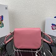 Prada Identity Shoulder Bag In Pink Nylon 1BD263 Size 21x16x6.5cm - 5