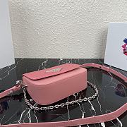 Prada Identity Shoulder Bag In Pink Nylon 1BD263 Size 21x16x6.5cm - 2