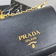 Prada Saffiano Leather Shoulder Bag In Black 1BD275 Size 22x14x6.5cm - 5