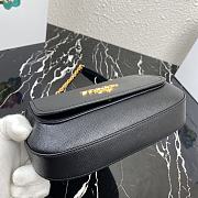 Prada Saffiano Leather Shoulder Bag In Black 1BD275 Size 22x14x6.5cm - 4