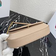 Prada Saffiano Leather Shoulder Bag In Beige 1BD275 Size 22x14x6.5cm - 6
