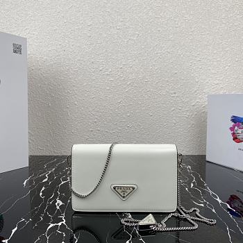 Prada Wisteria Brushed Leather Shoulder Bag 1BD307 Size 19x10.5x3.5cm