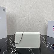 Prada Wisteria Brushed Leather Shoulder Bag 1BD307 Size 19x10.5x3.5cm - 5