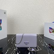 Prada Light Wisteria Brushed Leather Shoulder Bag 1BD307 Size 19x10.5x3.5cm - 1