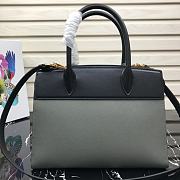 Prada Esplande Saffiano Leather Bag In Grey 1BA046 Size 30×23×15cm - 4