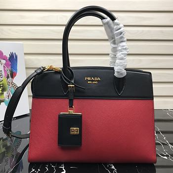 Prada Esplande Saffiano Leather Bag In Red 1BA046 Size 30×23×15cm
