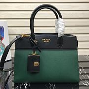 Prada Esplande Saffiano Leather Bag In Green 1BA046 Size 30×23×15cm - 1