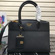 Prada Esplande Saffiano Leather Bag In Black 1BA046 Size 30×23×15cm - 1