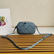 Prada Spectrum Shoulder Bag In Navy 1BH141 Size 13.5x21x8cm - 2