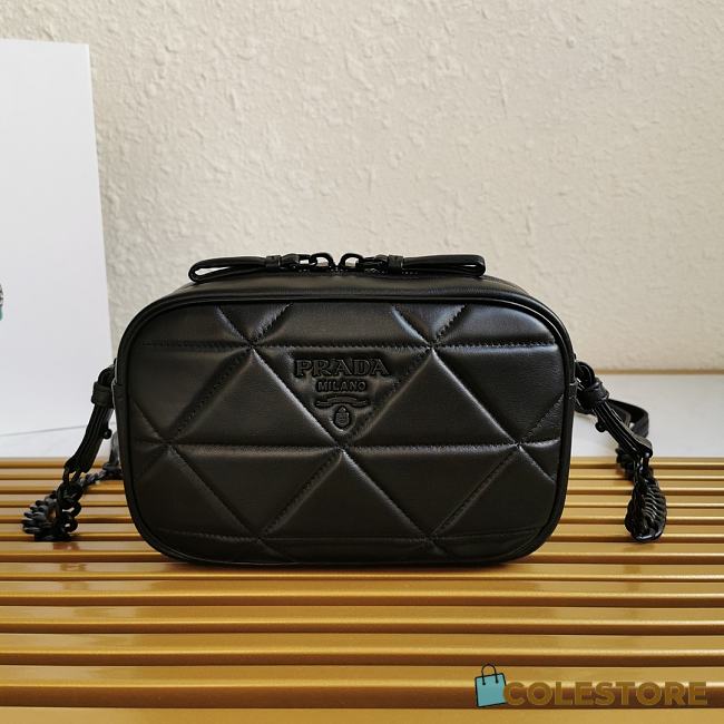 Prada Spectrum Shoulder Bag In Black 1BH141 Size 13.5x21x8cm - 1