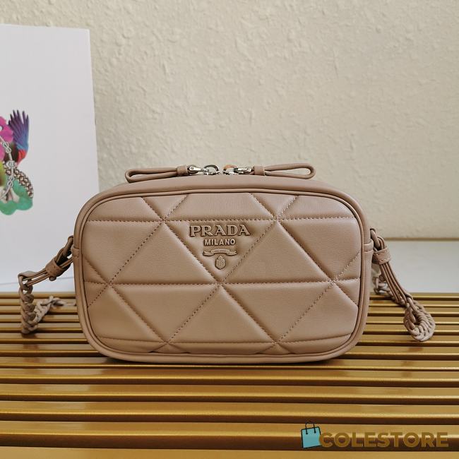 Prada Spectrum Shoulder Bag In Apricot 1BH141 Size 13.5x21x8cm - 1
