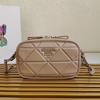 Prada Spectrum Shoulder Bag In Apricot 1BH141 Size 13.5x21x8cm