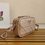 Prada Spectrum Shoulder Bag In Apricot 1BH141 Size 13.5x21x8cm - 6