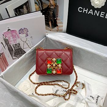 Chanel Resin Stone Small Flap Bag AS2251 Size 14.5x5x10.5cm