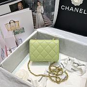 Chanel Resin Stone Small Flap Bag In Green AS2251 Size 14.5x5x10.5cm - 4