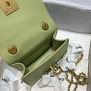 Chanel Resin Stone Small Flap Bag In Green AS2251 Size 14.5x5x10.5cm - 3