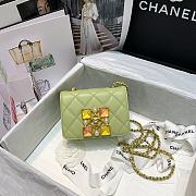 Chanel Resin Stone Small Flap Bag In Green AS2251 Size 14.5x5x10.5cm - 2