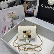 Chanel Resin Stone Small Flap Bag In White AS2251 Size 14.5x5x10.5cm - 1