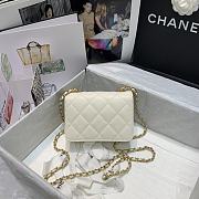Chanel Resin Stone Small Flap Bag In White AS2251 Size 14.5x5x10.5cm - 4