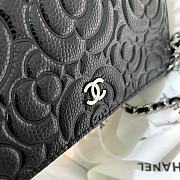 Chanel Camellia Wallet On Chain Black Rose Size 19cm - 4
