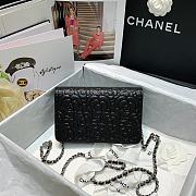 Chanel Camellia Wallet On Chain Black Rose Size 19cm - 3