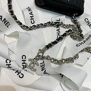 Chanel Small Camellia Wallet On Chain Black Rose Size 19cm - 2