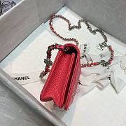 Chanel Small Camellia Wallet On Chain Rose Size 19cm - 3