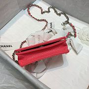 Chanel Small Camellia Wallet On Chain Rose Size 19cm - 5