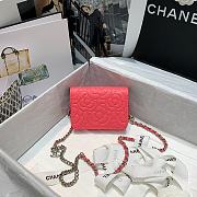 Chanel Small Camellia Wallet On Chain Rose Size 19cm - 2