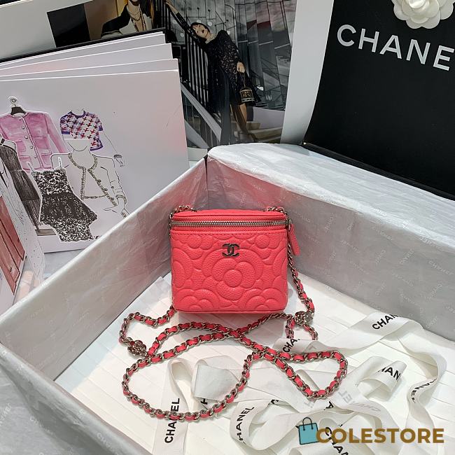 Chanel Vanity Rose With Chain AP219 Size 10.5x8.5x7cm - 1