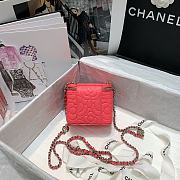 Chanel Vanity Rose With Chain AP219 Size 10.5x8.5x7cm - 4