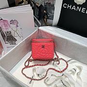 Chanel Vanity Rose With Chain AP219 Size 10.5x8.5x7cm - 2
